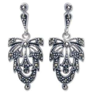  Marcasite dangle earrings, Festive Ribbons Jewelry