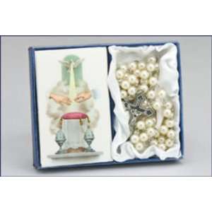  Wedding   Bride Rosary and Prayer Card (Malhame 48 146 15 