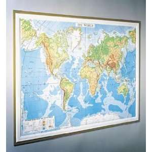 SciEd Giant Raised Relief World Map  Industrial 