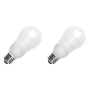 TCP 694092 9W A17 Medium Base Compact Fluorescent Bulb, Soft White, 2 