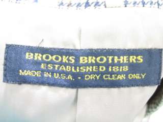 BROOKS BROTHERS Beige Houndstooth Blazer Jacket Size M  