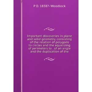   of an angle and the duplication of the P D. 1838?  Woodlock Books