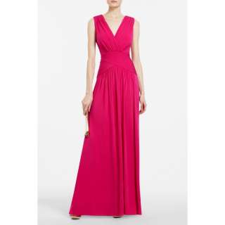 NWT 2012 BCBG Max Azria Kaeya Draped Open Back Gown Dress Pink Red 