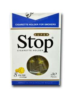   & Improved Super Stop 8 hole Cigarette Holder 5 packs (150 Filters