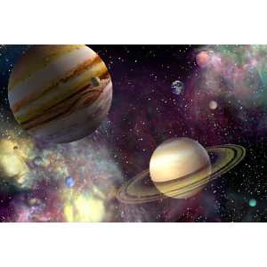  Space Planets Galaxy Wall Mural