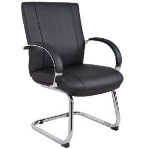  Elektra Guest Chair Base / Fabric Chrome / Black Office 