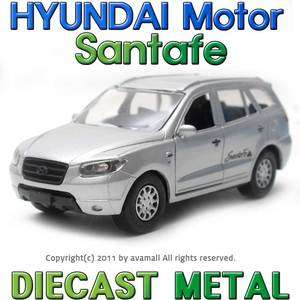 2005 New Santafe Silver Diecast Mini Cars Hyundai Motor Korea 1/32 