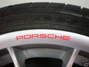 PORSCHE RED WHEELS RIMS STICKER DECAL LOGO 911 BOXTER S  