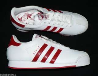 Adidas Samoa shoes mens new sneakers white red  