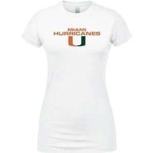  Miami Hurricanes White Womens Legend T Shirt
