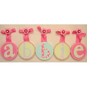 Abbies Hand Painted Round Wall Letters 