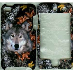  Camo white wolf rubberized hard case snap on cover apple 