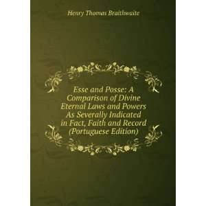   Faith and Record (Portuguese Edition) Henry Thomas Braithwaite Books