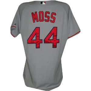 Brandon Moss #44 2008 Red Sox Game Used Road Grey Jersey (48) (MLB 