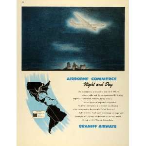  1945 Ad Braniff Airways Commerce Shipping Transportation 