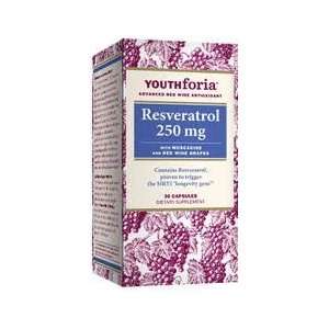  Youthforia Resveratrol 250 mg Dietary Supplement 30 