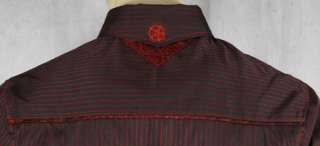 ENGLISH LAUNDRY weiland mens BOLD red Stripe Shirt  