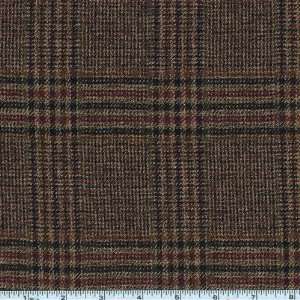 60 Wide Worsted Wool Suiting Chilton Black/Brown/Wine Fabric By The 