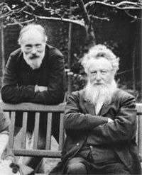 William Morris (right) with artist Edward Burne Jones , 1890.