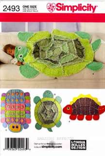 Simplicity Pattern 2493 Rag Quilts Dinosaur Turtle 039363524939  