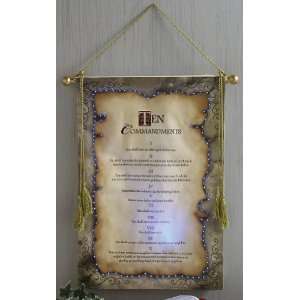 Fiber Optic Ten Commandments Religious Wall Hanging by Collections Etc