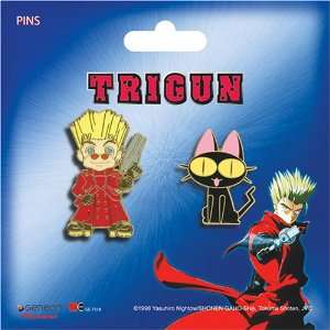  Trigun Metallic Pin Set Vash & Kuro neko Toys & Games