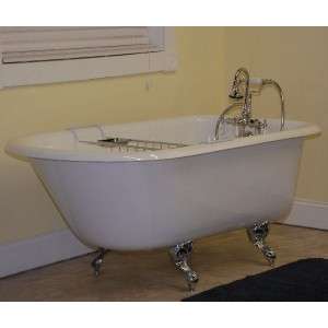 Cast Iron Rolled Rim Clawfoot Bathtub Bath Tub  