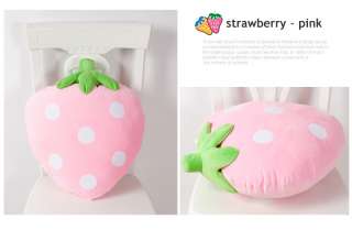 NEW DECORATIVE PINK STRAWBERRY THROW PILLOW CUSHION TOY  