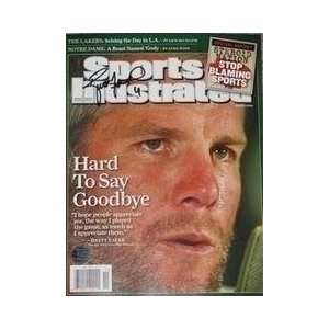Brett Favre Autographed Hard to Say Goodbye Sports Illustrated 