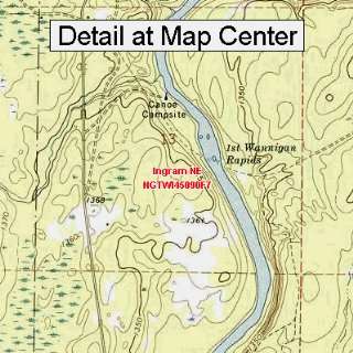   Topographic Quadrangle Map   Ingram NE, Wisconsin (Folded/Waterproof