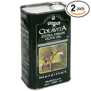 Colavita Extra Virgin Olive Oil, 34 Ounce Tins (Pack of 2)  