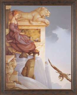 Water Michael Parkes Fantasy Lions Framed Print Pictures 32x24.5 