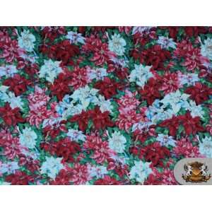  100% Cotton Print Fabric   WILMINGTON WINTER FLOWER FH 