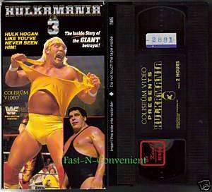 WWF HULKAMANIA 3 III VHS TAPE COLISEUM VIDEO WF055 MINT  