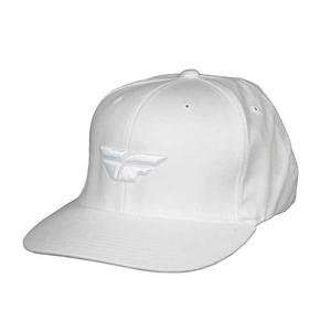  Fly Racing Raised F Wing Hat   Large/X Large/White 