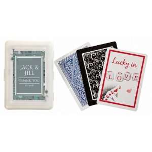 Wedding Favors Green Wine Bar Theme Personalized Playing Card Favors 