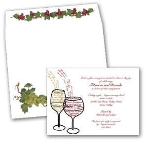  Cocktail or Dinner Party Invitation with Coordinating 