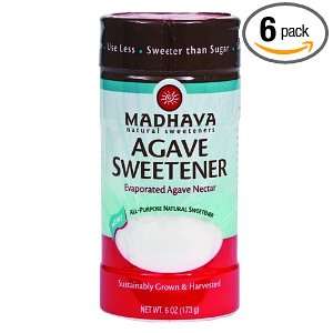Madhava Agave Sweetener, 6 Ounce (Pack of 6)  Grocery 