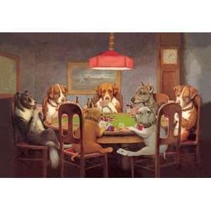  Passing the Ace Under the Table (Dog Poker)   Paper Poster 