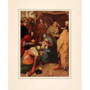  1937 Tipped In Print Pieter Brueghel Religion Art Magi 