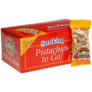 Sunkist Pistachios to Go   24/1.5 oz. bags  Grocery 
