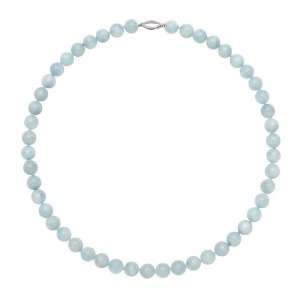   Silver 18 Inch Aquamarine Necklace QN 10878 AM Pearlzzz Jewelry