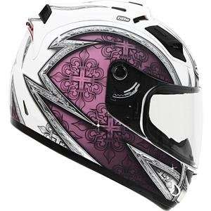  GMax Womens GM68 Crusader Helmet   X Large/White/Pink 