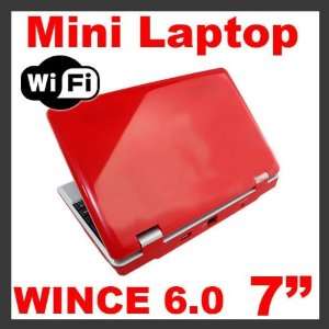  7 Inch Red 533 Mhz Netbook w/ Windows, Office, Wifi, Etc 