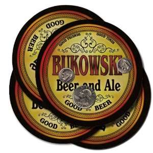  BUKOWSKI Family Name Beer & Ale Coasters 