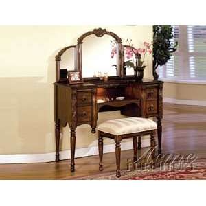Acme Furniture Oak Finish Bedroom Vanity 3 Piece 06540 Set