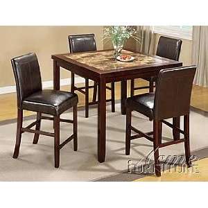 Acme Furniture Faux Marble Top Dining Room 5 piece 16662 set