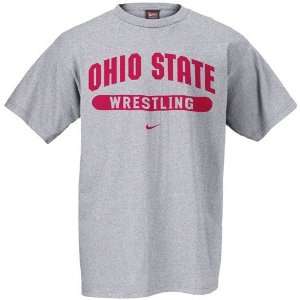  Nike Ohio State Buckeyes Ash Wrestling Locker Room T shirt 