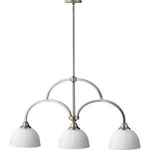  Murray Feiss F2581/3BS Perry Brushed Steel Island Light 