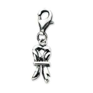   Silver Antiqued Love Birds On Tree Limb W/Lobster Clasp Charm Jewelry